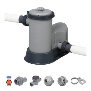 Coleman 1.500 gal. Cartridge Filter Pump Replacement. Gray